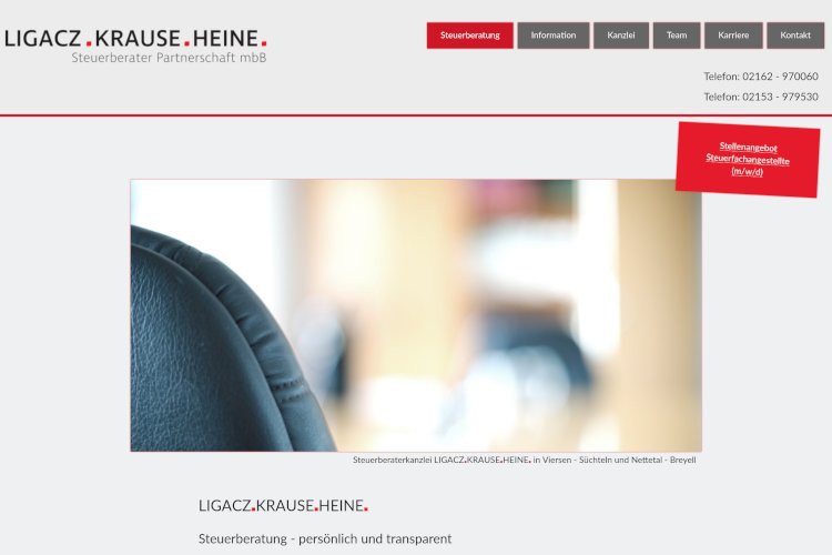 Website www.ligacz-krause-heine.de