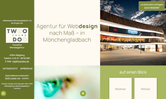 Screenshot www.twoodoo.de/webdesign-moenchengladbach/
