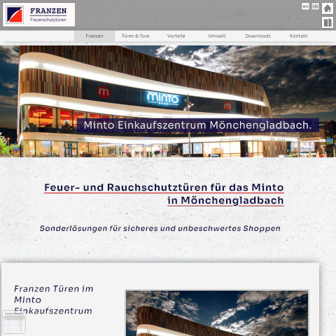 Screenshot www.franzen.nrw