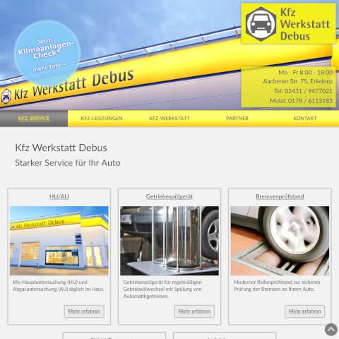 Screenshot www.debus-kfz.de
