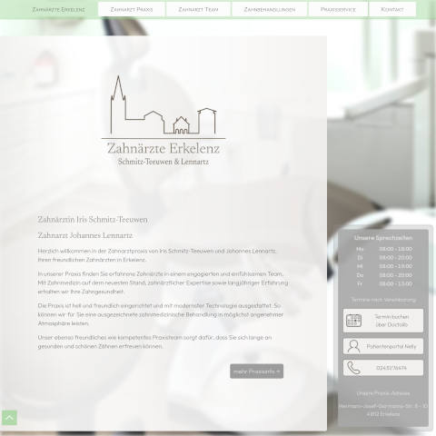 Screenshot www.zahnaerzte-erkelenz.de
