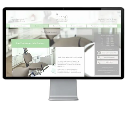 Responsives und vertrauenerweckendes Praxishomepage-Design für Zahnärzte Erkelenz