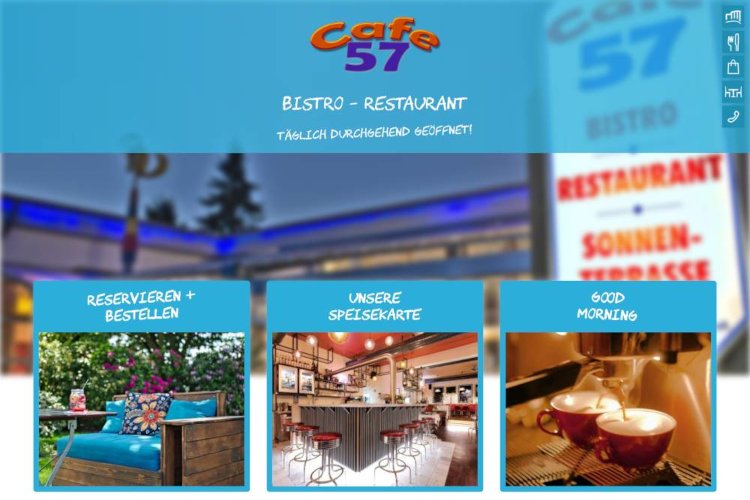 Screenshot Website www.cafe57.de